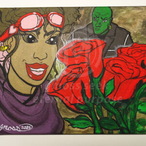Canvas Art By Gmoss - Original Art - "Ann, Deadly Roses"